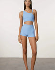 Zulu and Zephyr Waffle 2 Inch Bike Short Ocean Blue