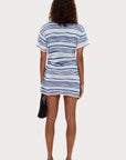 Zulu and Zephyr T Shirt Knit Dress Blue Stripe