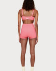 Zulu and Zephyr Waffle 2 Inch Bodysuit Pink