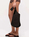 Zulu and Zephyr Raffia Bucket Bag Black