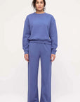 Zulu and Zephyr Fleece Sport Sweatshirt Blue Solid