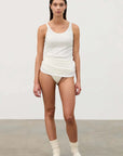 Zulu and Zephyr Rib Hemp Jersey Tank White