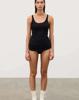 Zulu and Zephyr Rib Hemp Jersey Tank Black