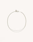 By Charlotte Purity Double Chain Anklet Sterling Silver