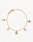 By Charlotte 18k Gold Vermeil Love Unlocked Charm Bracelet