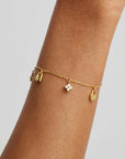By Charlotte 18k Gold Vermeil Love Unlocked Charm Bracelet