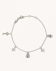 By Charlotte Sterling Silver Love Unlocked Charm Bracelet
