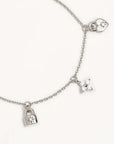 By Charlotte Sterling Silver Love Unlocked Charm Bracelet