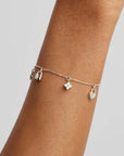 By Charlotte Sterling Silver Love Unlocked Charm Bracelet