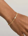By Charlotte Radiant Heart Engravable Curb Bracelet 18kt Gold Vermeil
