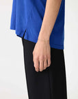 Bassike Fine Bind Scoop Neck Tank Cobalt