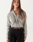 Maison Hotel Cas Blouse Blue Stripes