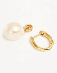 By Charlotte 18k Gold Vermeil Embrace Stillness Pearl Hoops