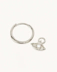 By Charlotte Sterling Silver I am Protected Hoops