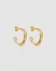 Charlotte 18k Gold Vermeil Shield Hoops