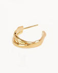 Charlotte 18k Gold Vermeil Shield Hoops