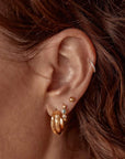 Charlotte 18k Gold Vermeil Shield Hoops