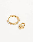 By Charlotte 18k Gold Vermeil Love Unlocked Padlock Hoops