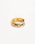 By Charlotte 18k Gold Vermeil Bloom With You Lotus Hoops