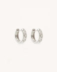 By Charlotte Sterling Silver Bloom With You Lotus Hoops