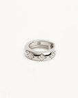 By Charlotte Sterling Silver Bloom With You Lotus Hoops