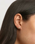 By Charlotte Always By Your Side Stud Earrings 18kt Gold Vermeil