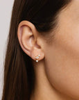 By Charlotte No Rain No Flowers Stud Earrings 18k Gold Vermeil