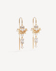 By Charlotte Lotus Rain Thread Earrings 18k Gold Vermeil