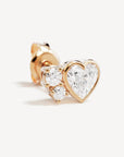 By Charlotte Dream Lover Heart Stud Earrings 18k Gold Vermeil