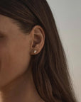 By Charlotte Love in Stillness Pearl Stud Earrings 18k Gold Vermeil