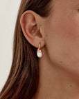By Charlotte Dive Into Serenity Pearl Earrings 18k Gold Vermeil