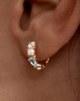By Charlotte Breathe In Stillness Hoops 18k Gold Vermeil