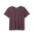 Perfectwhitetee Harley Cotton Short Sleeve Boxy Crew Tee Plum