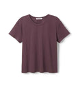 Perfectwhitetee Harley Cotton Short Sleeve Boxy Crew Tee Plum