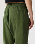Bassike Cotton Canvas Panelled Pant Khaki
