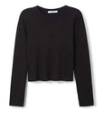 Perfectwhitetee Jamie Recycled Cotton Long Sleeve True Black