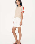 Rowie Jessica Cargo Mini Skirt Bone