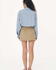 Rowie Jessica Cargo Mini Skirt Washed Khaki