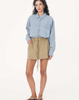 Rowie Jessica Cargo Mini Skirt Washed Khaki
