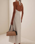 Posse Salma Halter Dress Vintage White