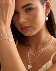 Murkani Love You Small Heart Bracelet Silver
