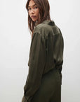 Silk Laundry Boyfriend Shirt 2.0 Pine