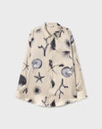 Silk Laundry Boyfriend Shirt Seashells