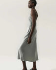 Silk Laundry Deco Rouleau Dress Moon