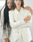 Silk Laundry Twill Miami Blazer White