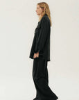 Silk Laundry Boyfriend Shirt Black