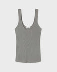 Silk Laundry Ribbed Tank Moon