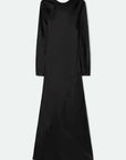 Silk Laundry Full Sleeve Bias Cut Dress Black