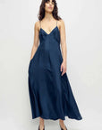 Silk Laundry Long Maxi Dress Midnight