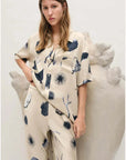 Silk Laundry Short Sleeve Boyfriend Shirt Seashells